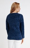 CARDIGAN COL ROND TRICOTAGE FANTAISIE 