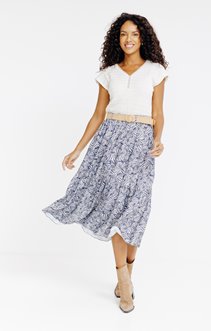 Jupe froissée imprimée