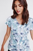 Tee-shirt imprimé palmes 