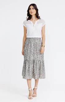 Jupe longue froissée