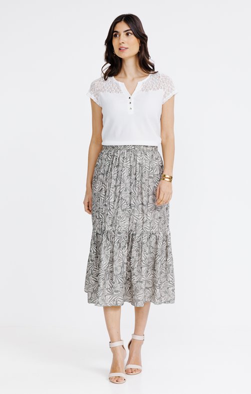 Jupe longue froissée