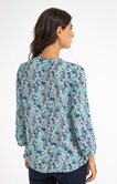 chemise col froufrou imprimé fleuri