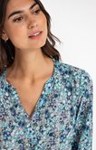 chemise col froufrou imprimé fleuri
