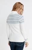 PULL MANCHES LONGUE COL BOULE JACQUARD 