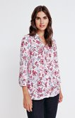 Chemise imprimée fleurs indiennes