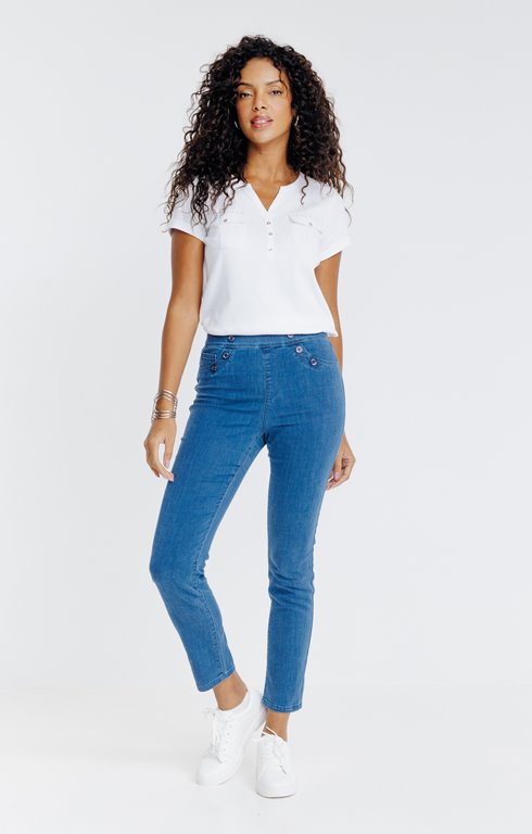 Pantalon tregging boutons fantaisies