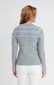 CARDIGAN COL ROND JACQUARD PLACÉ