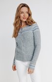 CARDIGAN COL ROND JACQUARD PLACÉ