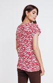 Tee-shirt motif zèbre détail boutons