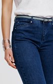 Pantacourt denim ceinture fantaisie