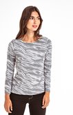 tee-shirt jacquard motif zèbre