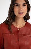 Veste boite simili cuir