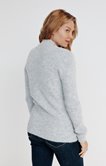 Cardigan col montant côte anglaise