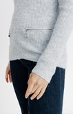 Cardigan col montant côte anglaise
