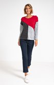 Tee-shirt color block manches longues