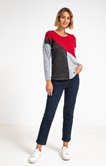 Tee-shirt color block manches longues