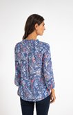 tunique imprimée col froufrou