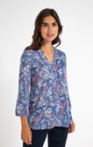 tunique imprimée col froufrou