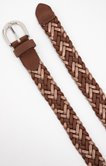 Ceinture tressée marron 
