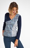 PULL PATCH COLOR ET MOTIF ANIMALIER 