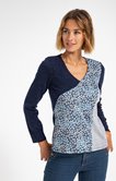 PULL PATCH COLOR ET MOTIF ANIMALIER 