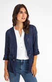 CARDIGAN AVEC LIEN DE RESSERAGE ET POCHE