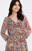 Robe imprimée smockée à la taille