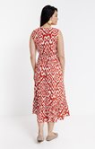 Robe imprimée avec détails de perles
