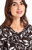 tee-shirt jacquard motif fleurs