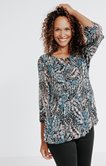 Tunique plissée imprimée 