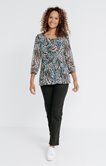 Tunique plissée imprimée 