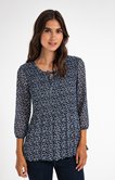 Tunique plissée imprimée 