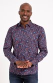 Chemise ajustée à motifs imprimés