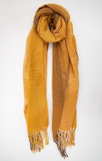 foulard jacquard chaud tissé avec frange