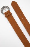 ceinture large nubuck boucle western