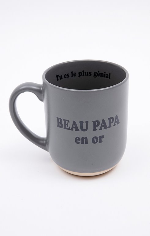Coffret cadeau mug Beau-papa en or