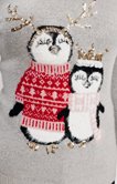 PULL DE NOËL MOTIF 2 PINGOUINS PLACÉS