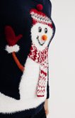 PULL DE NOËL COL ROND BONHOMME DE NEIGE 