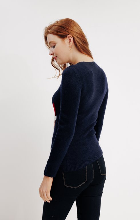 Pull De Noël Familial - Motifs Bonhomme De Neige Et Renne - Pour Femme, Homme Et Enfant - Sweat Chaud à Col Rond