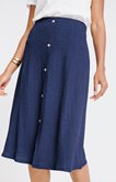 Jupe midi en maille unie