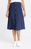 Jupe midi en maille unie