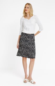 JUPE EN MAILLE IMPRIMEE