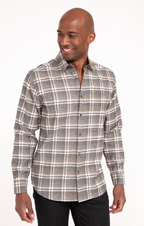 Chemise manches longues à carreaux Canal