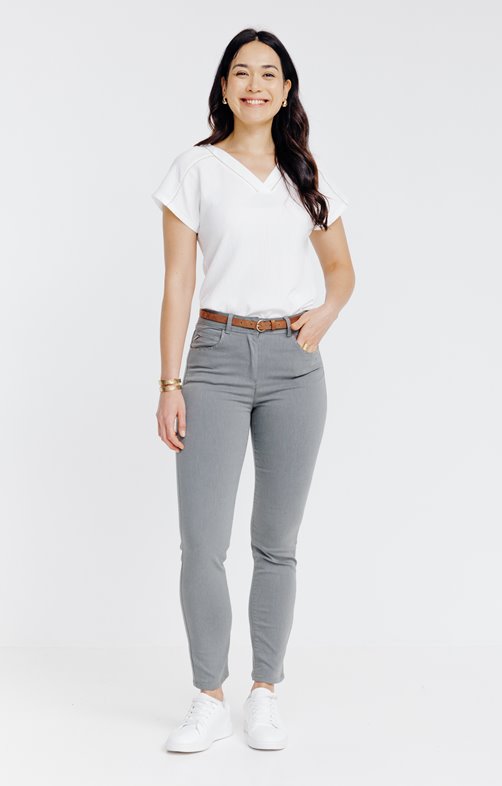 Pantalon détail zip et ceinture