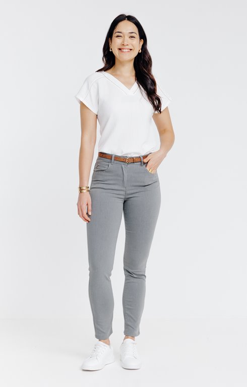Pantalon détail zip et ceinture