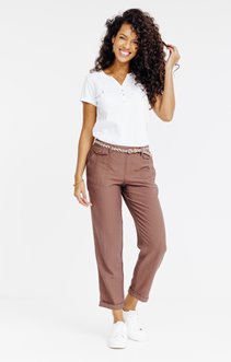 Pantacourt fluide avec poches rabat