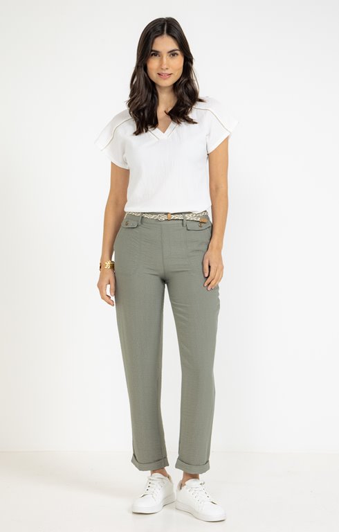 Pantacourt avec poches rabat