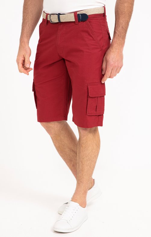 Bermuda cargo imprimé avec ceinture