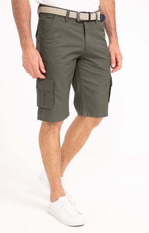 Bermuda cargo imprimé avec ceinture