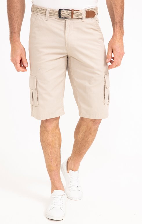 Bermuda cargo imprimé avec ceinture